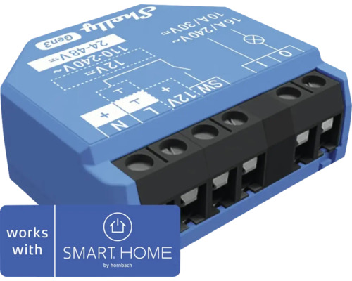 Shelly 1 Gen3 spínací modul 1x 16A WiFi, Bluetooth Relé pro chytrou domácnost Shelly Gen3 pro domácí automatizaci