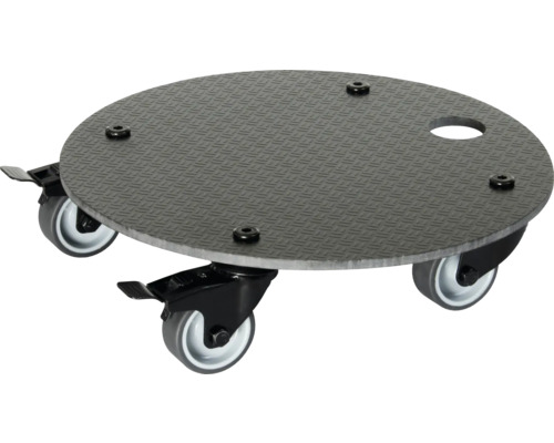Pojízdná deska s kulatým, strukturovaným povrchem a kolečky