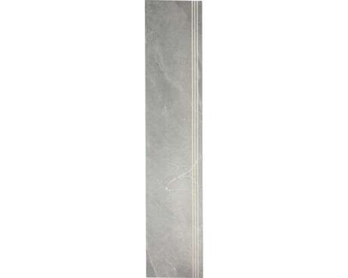 Šedá schodišťová dlaždice se třemi drážkami