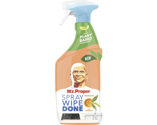 Čistící prostředek do kuchyně sprej Mr. Proper Mandarin, 800 ml Mr. Proper Sprej na odstranění mastnoty s rostlinnými složkami, vůně mandarinky