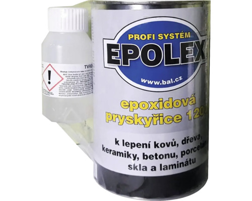 Epoxidové lepidlo s tužidlem v plechovce a lahvi Epoxidové lepidlo s tužidlem v plechovce a lahvi
