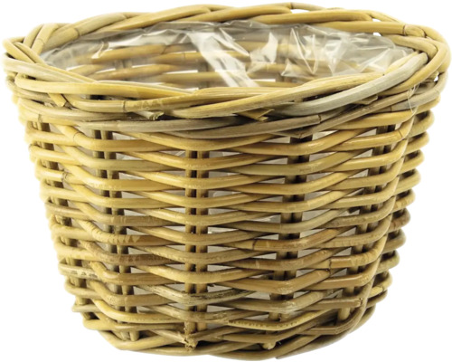 Proutěný květináč ve tvaru košíku