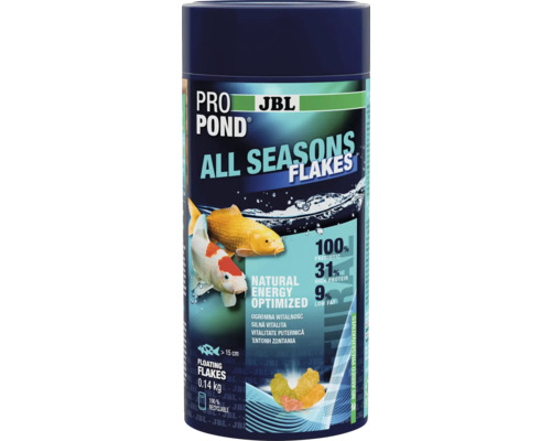 Krmivo pro jezírkové ryby JBL ProPond All Seasons Flakes 0,14 kg Krmivo pro jezírkové ryby JBL ProPond All Seasons Flakes 0,14 kg