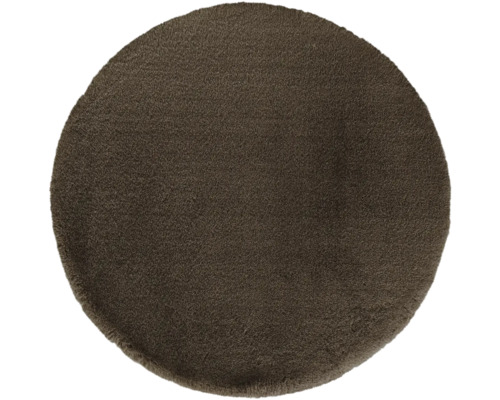 Kusový koberec Shaggy Laza taupe ø 160 cm