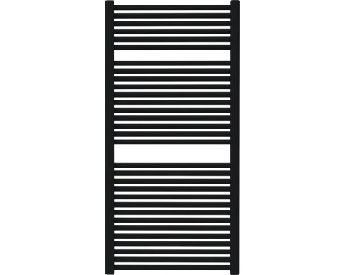 Koupelnový radiátor Rotheigner CLASSIC 1215 x 600 mm matně černý přípojka po obou stranách dole