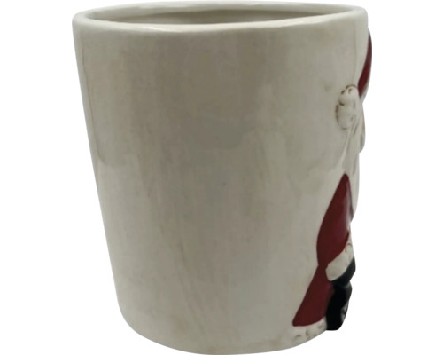 Keramický květináč s motivem Santa Clause