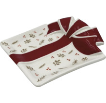 Dekorativní obdélníková mísa s designem mašle a květinovými prvky