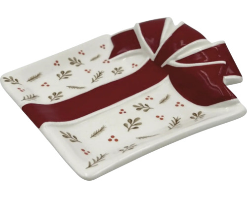 Dekorativní obdélníková mísa s designem mašle a květinovými prvky