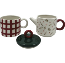 Čajová souprava s šálkem, konvicí a víkem