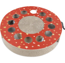 Hračka pro kočky s škrabadlem a hracími míčky