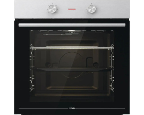 Trouba Mora se skleněnými dvířky a ovládacími prvky