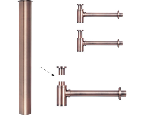 Sada odpadních trubek z kovu