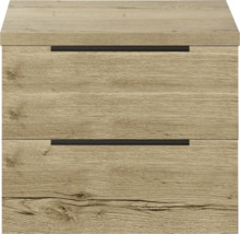 Noční stolek se dvěma zásuvkami v dřevěném provedení