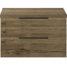 Noční stolek se dvěma zásuvkami a lištovými úchyty