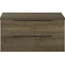 Spodní skříňka se dvěma zásuvkami ve vzhledu dřeva