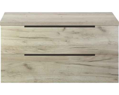 Spodní skříňka se dvěma zásuvkami ve vzhledu dřeva