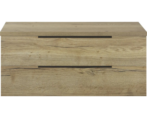 Skříňka pod umyvadlo Sanox Seville dub přírodní 120 x 53 x 45 cm Skříňka pod umyvadlo v barvě dřeva se dvěma zásuvkami