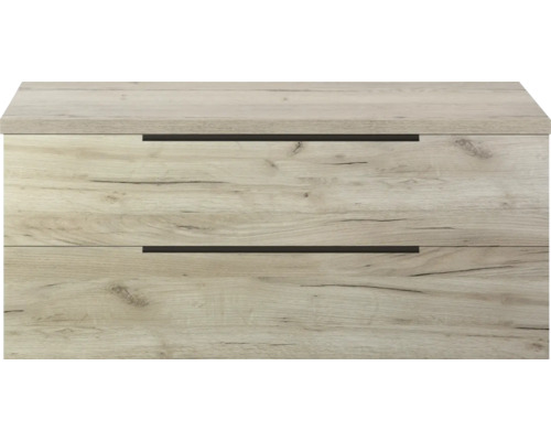 Skříňka pod umyvadlo Sanox Seville craft oak 120 x 53 x 45 cm Skříňka pod umyvadlo se dvěma zásuvkami