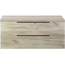 Skříňka pod umyvadlo se dvěma zásuvkami v dřevěném designu