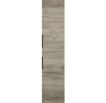 Čelo skříně s dřevěným vzhledem a úchyty