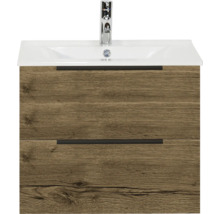 Skříňka pod umyvadlo se dvěma zásuvkami, umyvadlem a vodovodní baterií