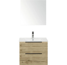 Umyvadlo se skříňkou, zrcadlem a baterií do koupelny