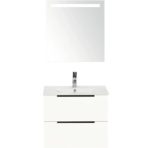 Umyvadlo se skříňkou a zrcadlem s osvětlením