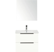 Umyvadlo s umyvadlovou skříňkou a zrcadlem do koupelny