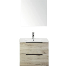 Umyvadlo se zrcadlem, umyvadlem a spodní skříňkou