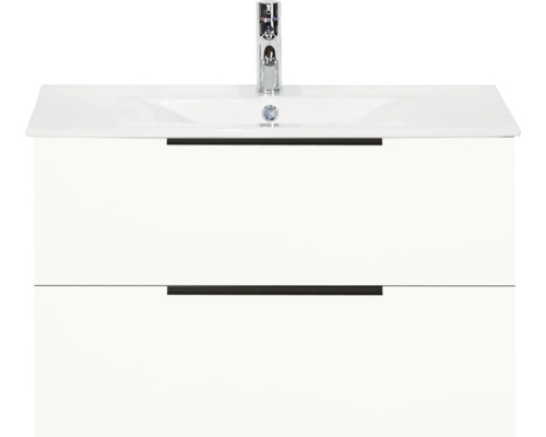 Skříňka pod umyvadlo s umyvadlem a dvěma zásuvkami