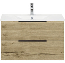 Skříňka pod umyvadlo se dvěma zásuvkami a umyvadlem na desku