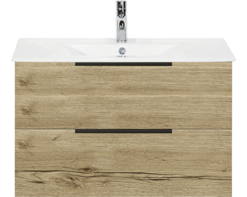 Skříňka pod umyvadlo se dvěma zásuvkami a umyvadlem na desku