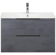 Skříňka pod umyvadlo se dvěma zásuvkami a umyvadlem na desku a baterií