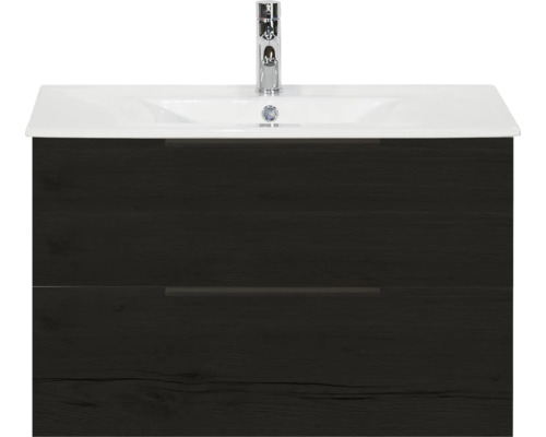 Skříňka pod umyvadlo se dvěma zásuvkami a umyvadlem na desku