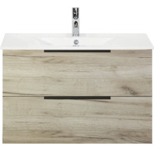 Skříňka pod umyvadlo se dvěma zásuvkami a umyvadlem na desku