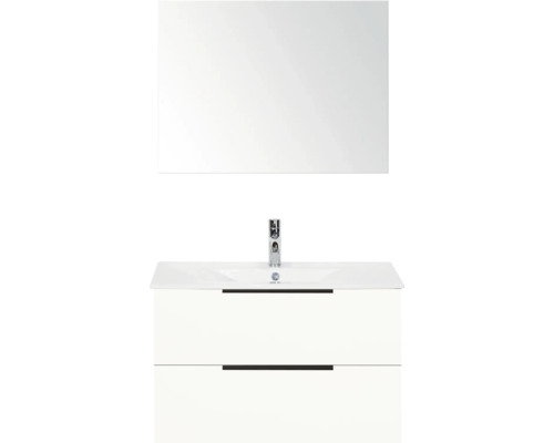 Sestava koupelnového nábytku se zrcadlem, umyvadlem a spodní skříňkou