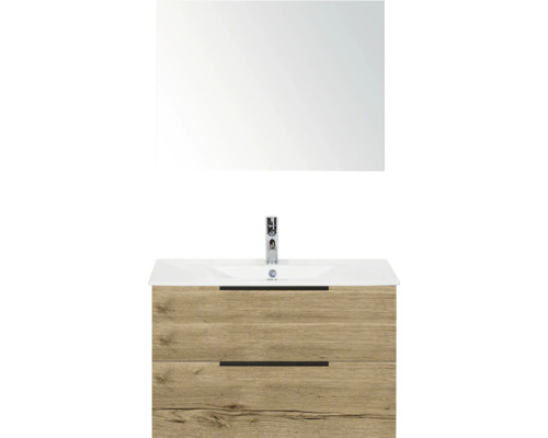 Kombinace umyvadla se zrcadlem, umyvadlem, spodní skříňkou a dvěma zásuvkami