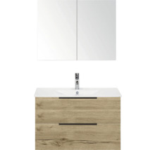 Umyvadlová kombinace se zrcadlovou skříňkou, umyvadlem, baterií a spodní skříňkou