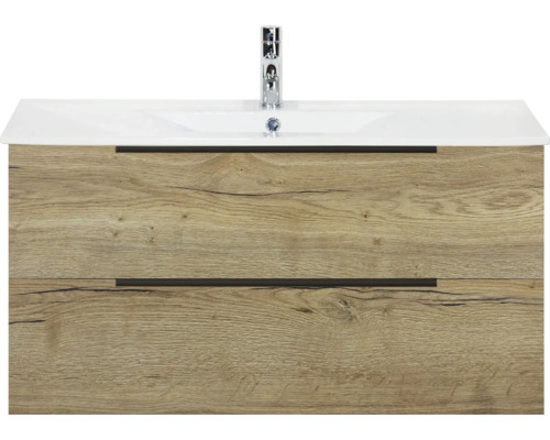 Skříňka pod umyvadlo se dvěma zásuvkami a umyvadlem