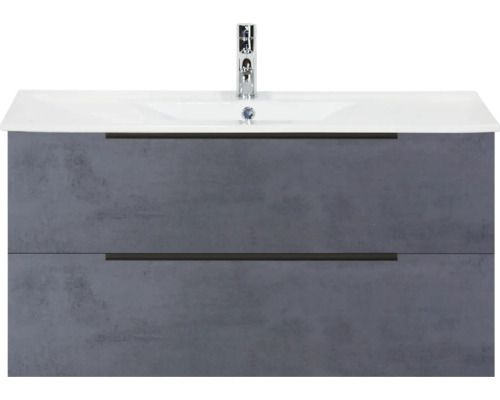 Umyvadlo se dvěma zásuvkami a vodovodní baterií