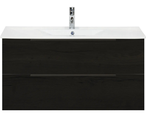 Skříňka pod umyvadlo se dvěma zásuvkami a umyvadlem na desku