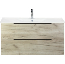 Skříňka pod umyvadlo se dvěma zásuvkami a umyvadlem