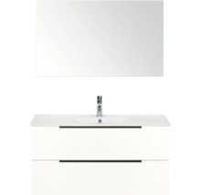 Umyvadlo se zrcadlem a spodní skříňkou do koupelny