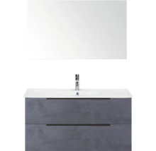 Kombinace umyvadla s umyvadlem, spodní skříňkou a zrcadlem do koupelny