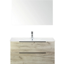 Umyvadlo se skříňkou, keramickým umyvadlem a zrcadlem