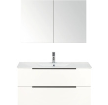 Skříňka pod umyvadlo s umyvadlem a zrcadlová skříňka do koupelny