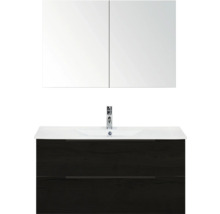 Koupelnová sestava s zrcadlovou skříňkou a umyvadlem