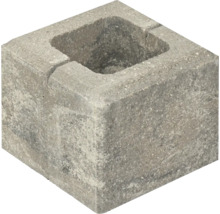 Betonový plot Rivago poloviční kámen 20x20x16 cm šedohnědočerný