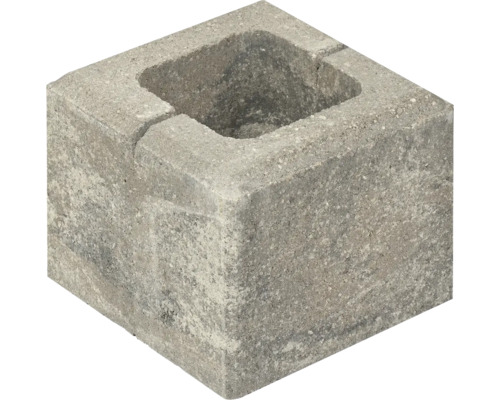 Betonový plot Rivago poloviční kámen 20x20x16 cm šedohnědočerný Betonový plot Rivago poloviční kámen 20x20x16 cm šedohnědočerný