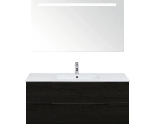 Kombinace umyvadla se zrcadlem a osvětlením